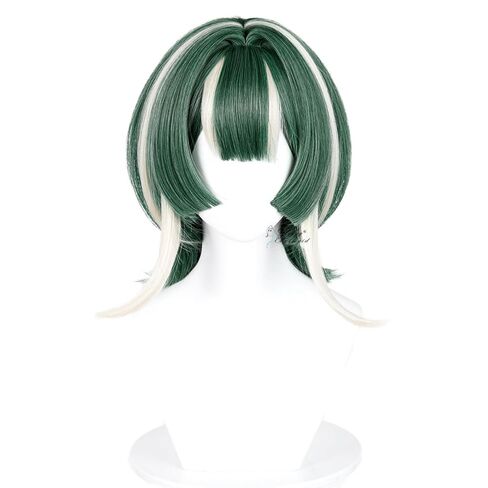Wiggy Mermaid Riyo Cosplay Wig with Hairpiece Short Red Hair Wigs + Cap for Halloween Reaper Costume in Saudi Arabia