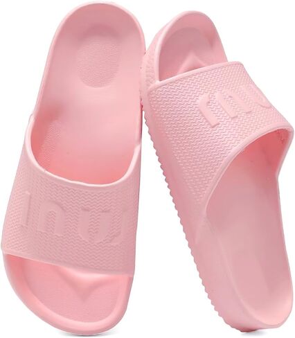 Arch Support Slides Comfortable Beach Pool Slippers, Lightweight Indoor Outdoor Slide Shower Bathroom Sandals Quick Drying in Kuwait