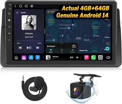 ستيريو سيارة Eonon Android 13 متوافق مع BMW E46 3 Series 1999-2005، وحدة رأس السيارة اللاسلكية CarPlay Android، راديو بشاشة لمس 9 بوصة، بلوتوث، AM/FM، SWC، ملاحة GPS، 2+32G - E46A13 in Kuwait