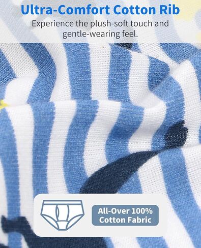Little Boys Briefs, 100% Cotton Underwear for Toddlers, Dinosaur Truck Car Prints, in Kuwait