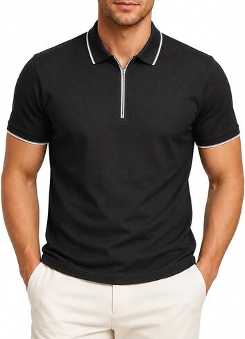 Allthemen Men's Short Sleeve Polo Shirt Golf Tennis Shirts Casual T-Shirt in Saudi Arabia