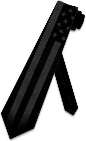 US Flag Ties Mens Dark Patriotic Necktie USA Tie for Men in Kuwait