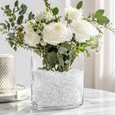 Crushed Glass for Resin Art, Decorative Shattered Glass for Crafts, Resin Fillers, Vase Fillers, Sparkling Glass Pieces for Home Decor, 3-6mm, 1.5LB (Clear) in Kuwait