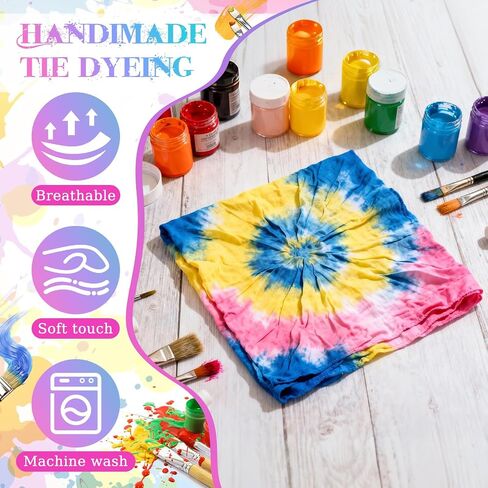 60PCS White Bandana Bulk for Tie Dying Bulk Blank, Solid Handkerchiefs DIY Blank Cotton Bandanas Plain Handkerchiefs Headband Head Wrap 22" x 22" in Saudi Arabia