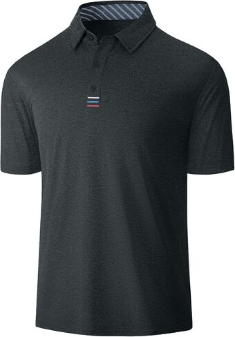 V VALANCH Men's Short Sleeve Polo Shirts, Button Up Business Casual Work Golf Polo Shirt in Saudi Arabia