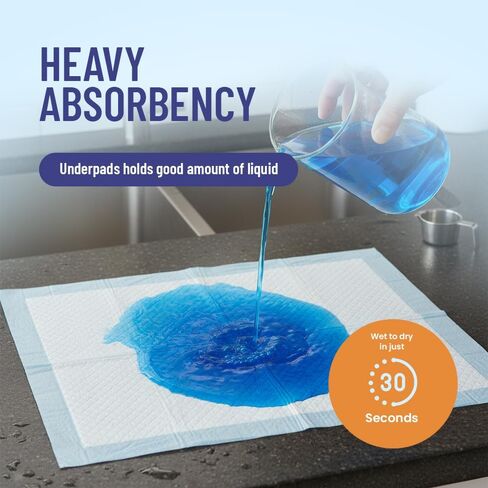 50 Count - 23 x 36 Inch, Procure Disposable Leakproof Underpads, Chronic Incontinence Bed Pads for Adults, Baby, Puppy, Dog Bed Pee Pads, Leak-Proof Super Absorbent, Quick-Dry Soft Surface in Saudi Arabia