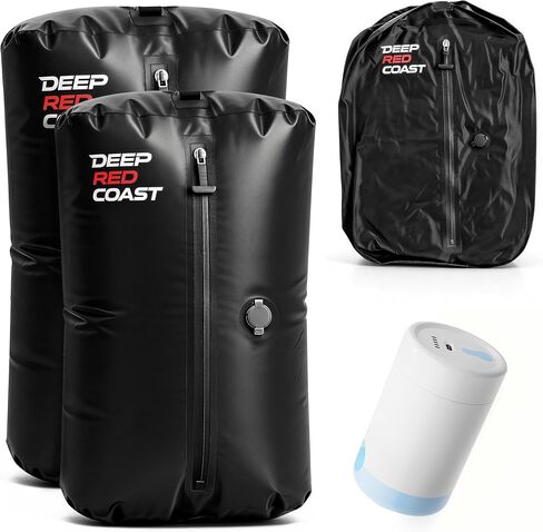 Vacuum Bags for Travel with Pump, 12GAL Compression Packing Cubes with Adjustable Shoulder Strap, IP68 Reusable Vacuum Packing Cubes for Luggage, Backpack, Suitcase, Yoga, Swim, Beach in Saudi Arabia