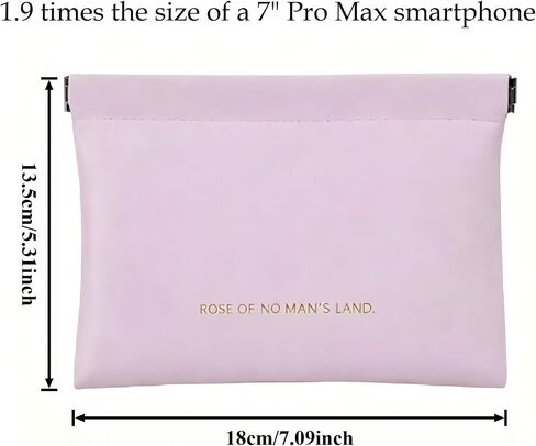 Lavender Makeup Pouch with Pockets for Purse Organization, Soft Leather Small Clasp Cosmetic Bag, Pastel Purple Cloud Coin Purse in Kuwait