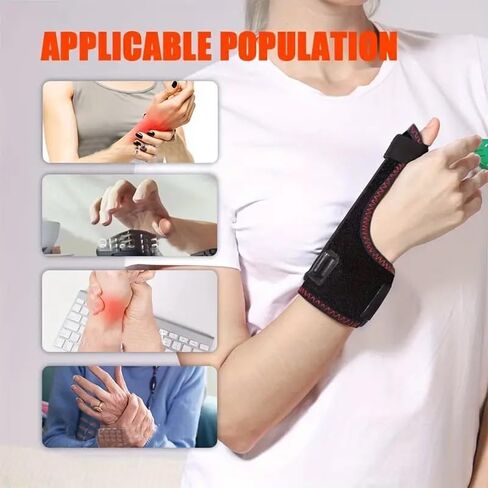 Heated Wrist & Thumb Wrap with Vibration Massage, Portable Heating Pad for Hand Pain, Arthritis & Carpal Tunnel Discomfort, 3 Heating & Massage Modes with Auto Shut Off in Kuwait