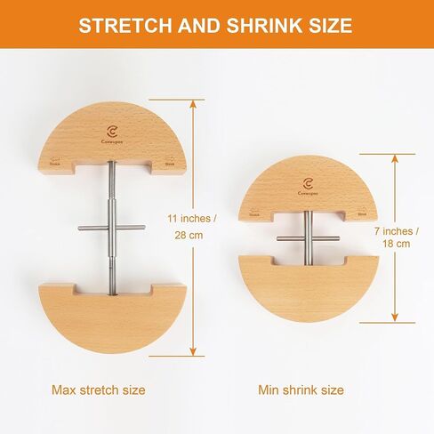 Hat Stretcher for Fitted Hats and Men Cowboy Hat - Jack Stretcher,The Screw with The Handle is Easy to Stretch,Solid Wood & Heavy Duty Unisex Hat (Stainless Steel) in Saudi Arabia