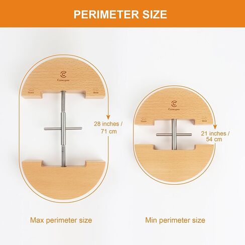 Hat Stretcher for Fitted Hats and Men Cowboy Hat - Jack Stretcher,The Screw with The Handle is Easy to Stretch,Solid Wood & Heavy Duty Unisex Hat (Stainless Steel) in Saudi Arabia