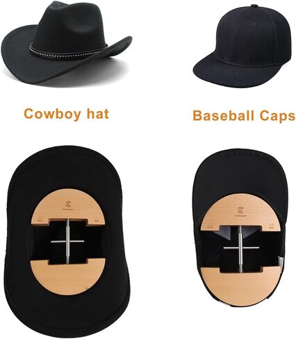 Hat Stretcher for Fitted Hats and Men Cowboy Hat - Jack Stretcher,The Screw with The Handle is Easy to Stretch,Solid Wood & Heavy Duty Unisex Hat (Stainless Steel) in Saudi Arabia