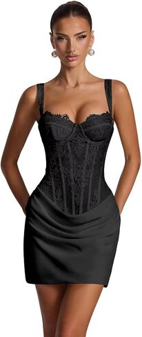 Short Corset Satin Homecoming Dresses for Teens 2026 Lace Applique Spaghetti Strap Mini Prom Cocktail Dress in Saudi Arabia