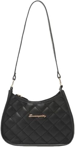 Underarm Bags Women Messenger Bag PU Casual Small (Black) in Kuwait