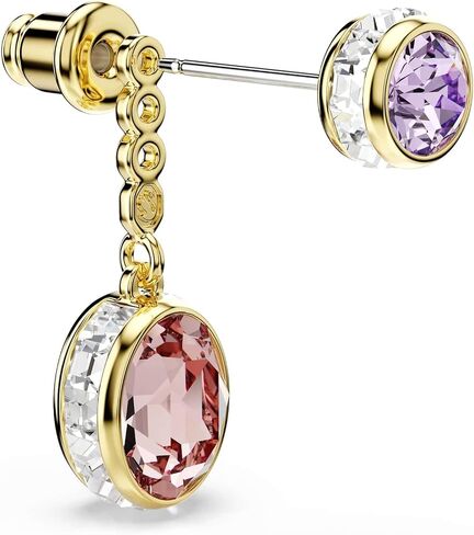 Swarovski Chroma drop earrings, Mixed cuts, Multicolored, Gold-tone plated in Saudi Arabia