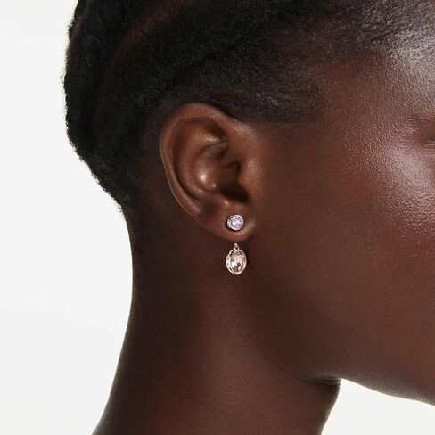 Swarovski Chroma drop earrings, Mixed cuts, Multicolored, Gold-tone plated in Saudi Arabia