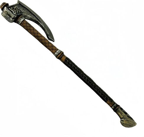 LOOYAR Norse Rune Aegishjalmur & Valknut Foam Axe for Cosplay & Display | Norse Aegishjalmur battle axe PU foam Valknut and rune engravings Lightweight safe construction For LARP, cosplay, Halloween in Kuwait