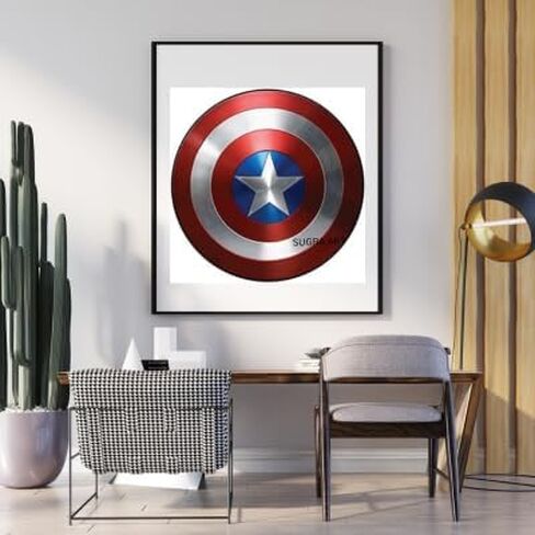 Metal Shield Costume/Collectible Replica (Red)- 30" Shield - Large for Adults in Saudi Arabia