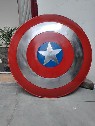 Metal Shield Costume/Collectible Replica (Red)- 30" Shield - Large for Adults in Saudi Arabia