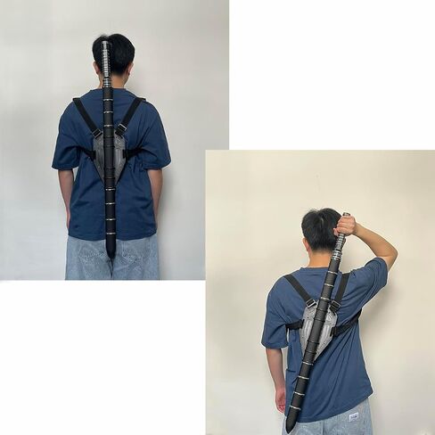Sauvagine-Blade Style Full Tang Sword with Back Sheath – Stainless Steel Cosplay Prop for Movie Fans, Adjustable Shoulder Harness for Halloween Costume in Saudi Arabia