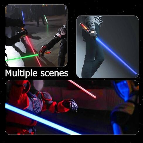 Light Sabers, Light Saber for Kids 3 Packs 3 Colors LED Expandable Dual Light Swords Set with Sound (Motion Sensitive), Gifts for Christmas, Galaxy War Fighters in Saudi Arabia