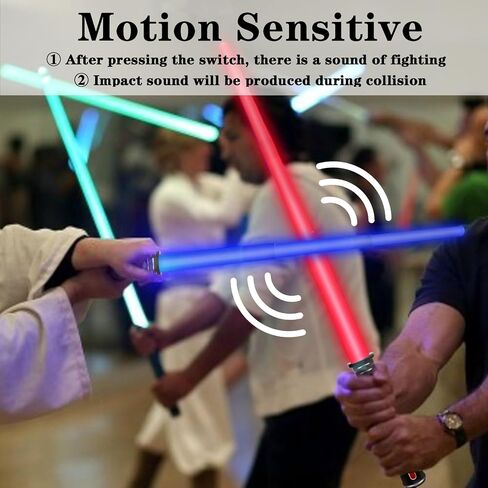 Light Sabers, Light Saber for Kids 3 Packs 3 Colors LED Expandable Dual Light Swords Set with Sound (Motion Sensitive), Gifts for Christmas, Galaxy War Fighters in Saudi Arabia