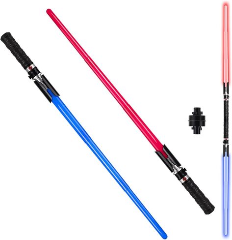 Light Sabers, Light Saber for Kids 3 Packs 3 Colors LED Expandable Dual Light Swords Set with Sound (Motion Sensitive), Gifts for Christmas, Galaxy War Fighters in Saudi Arabia