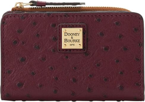 محفظة بطاقات الائتمان Dooney & Bourke Ostrich Zip 14 in Kuwait