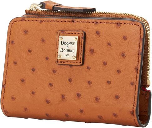 محفظة بطاقات الائتمان Dooney & Bourke Ostrich Zip 14 in Kuwait