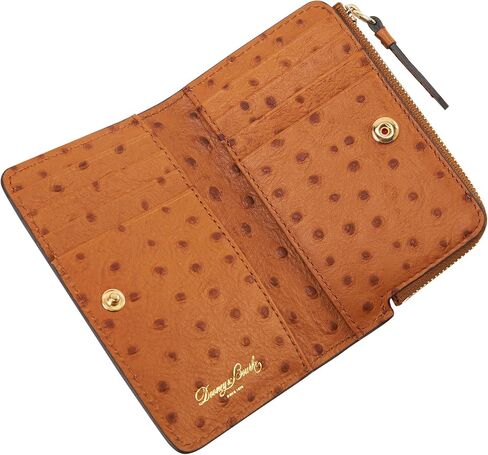 محفظة بطاقات الائتمان Dooney & Bourke Ostrich Zip 14 in Kuwait