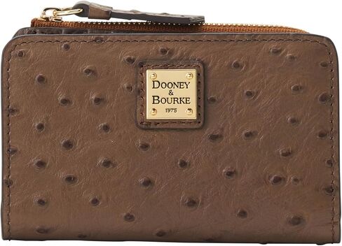 محفظة بطاقات الائتمان Dooney & Bourke Ostrich Zip 14 in Kuwait