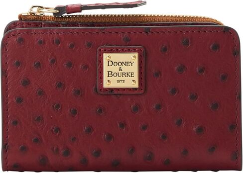محفظة بطاقات الائتمان Dooney & Bourke Ostrich Zip 14 in Kuwait