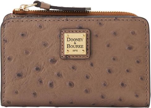 محفظة بطاقات الائتمان Dooney & Bourke Ostrich Zip 14 in Kuwait