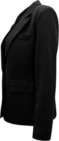 Blazers for Women with Pockets Long Sleeve Office Spring Jackets Single Button Blazer Dressy Business Casual Work Suit Coats in Kuwait