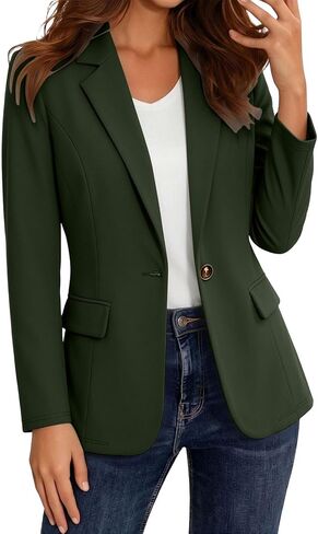 Blazers for Women Lightweight Relaxed Fit Suit Jacket Business Casual Long Sleeve Lapel Open Front Office Work Blazer in Kuwait