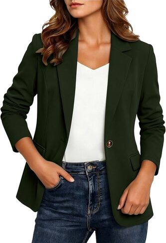 Blazers for Women Lightweight Relaxed Fit Suit Jacket Business Casual Long Sleeve Lapel Open Front Office Work Blazer in Kuwait