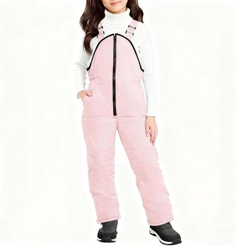 Unisex Kids Snow Suit Girls Boys Hooded Waterproof Insulated One Piece Ski Suit Warm Windproof Winter Outdoor Overalls in Kuwait