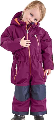 Kids Snow Suit Toddler Girls and Boys Snowsuit One Piece Waterproof Insulated Jumpsuit Coveralls with Reinforced Knees in Kuwait