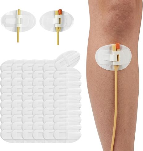 Catheter Stabilization Device, Catheter Securement Device with Extra-Large Self-Adhesive Hook, Breathable Catheter Stabilization Device for NG/J/G Feeding Tubes (60Pcs) in Kuwait