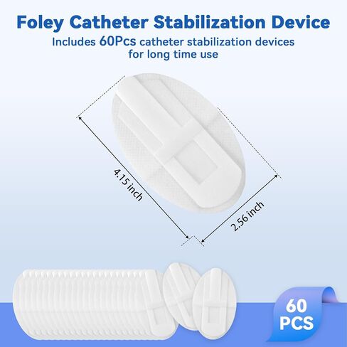 Catheter Stabilization Device, Catheter Securement Device with Extra-Large Self-Adhesive Hook, Breathable Catheter Stabilization Device for NG/J/G Feeding Tubes (60Pcs) in Kuwait