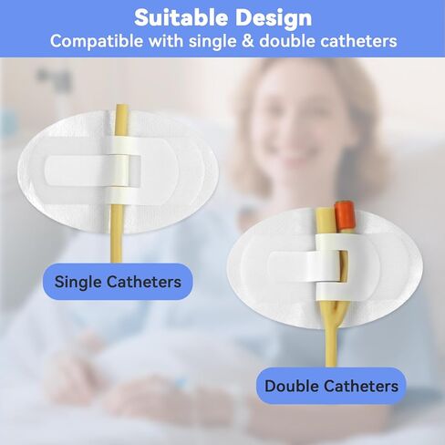 Catheter Stabilization Device, Catheter Securement Device with Extra-Large Self-Adhesive Hook, Breathable Catheter Stabilization Device for NG/J/G Feeding Tubes (60Pcs) in Kuwait