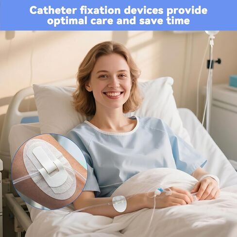 Catheter Stabilization Device, Catheter Securement Device with Extra-Large Self-Adhesive Hook, Breathable Catheter Stabilization Device for NG/J/G Feeding Tubes (60Pcs) in Kuwait