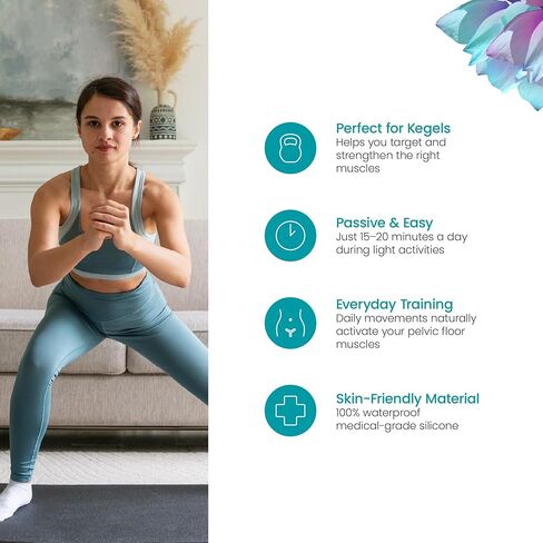 TensCare Fleur80 Pelvic Floor Toning Balls – Dual Weighted Kegel Exerciser with Micro-Vibration Core | Bladder Control, Postpartum Recovery & Pelvic Strength | 100% Medical Grade Silicone in Saudi Arabia