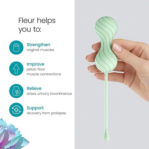 TensCare Fleur80 Pelvic Floor Toning Balls – Dual Weighted Kegel Exerciser with Micro-Vibration Core | Bladder Control, Postpartum Recovery & Pelvic Strength | 100% Medical Grade Silicone in Saudi Arabia
