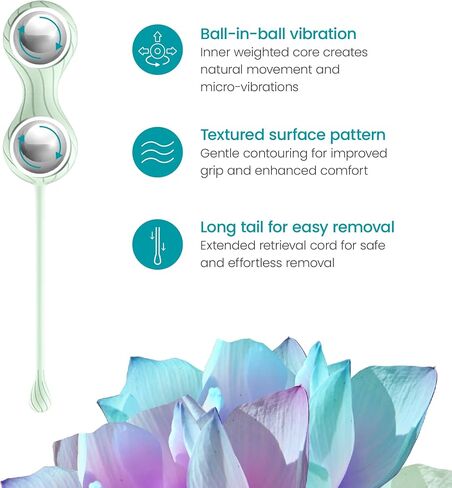TensCare Fleur80 Pelvic Floor Toning Balls – Dual Weighted Kegel Exerciser with Micro-Vibration Core | Bladder Control, Postpartum Recovery & Pelvic Strength | 100% Medical Grade Silicone in Saudi Arabia