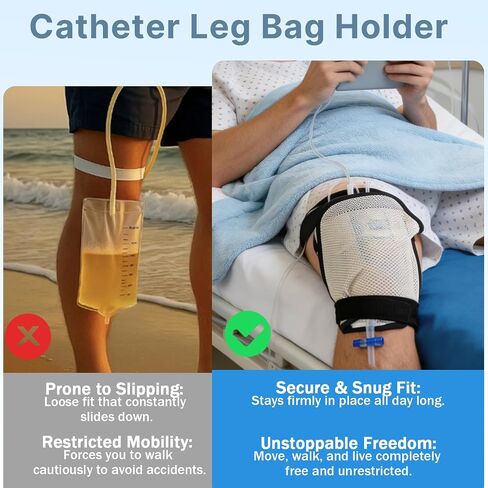 Catheter Leg Bag Holder,Mesh Catheter Bag Holder | Breathable and Discreet Catheter Supplies for Catheter Bag Stay in Place in Kuwait