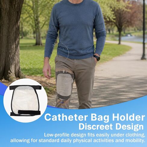 Catheter Leg Bag Holder,Mesh Catheter Bag Holder | Breathable and Discreet Catheter Supplies for Catheter Bag Stay in Place in Kuwait