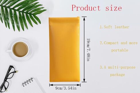 8 Pcs Leather Glasses Case, Multi-Purpose Portable Sunglasses Pouch, Crush-Resistant Glasses Organizer with Auto-Close Design for Sun Glasses/Cosmetics/Coins Storage in Saudi Arabia