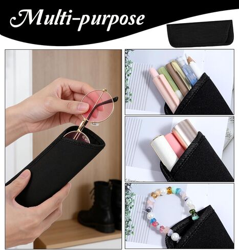 8 Pack Eyeglass Case Soft, Eyeglass Case Fabric Spectacle Pouch, Black Sunglasses Protective Glasses Cases for travel in Saudi Arabia