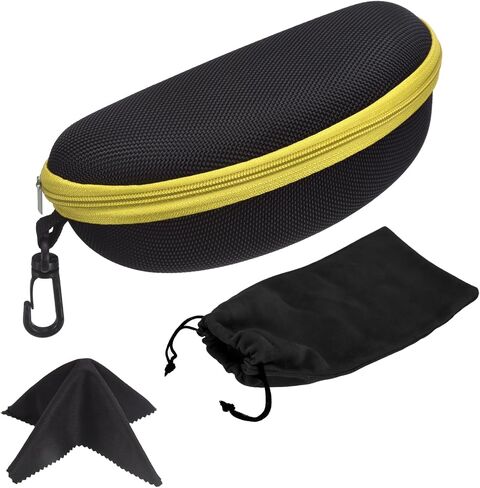 PATIKIL Hard Shell Eyeglasses Case, Large Zip Sunglasses Case Protective Eyeglass Holder with Storage Bag for Women Men in Kuwait